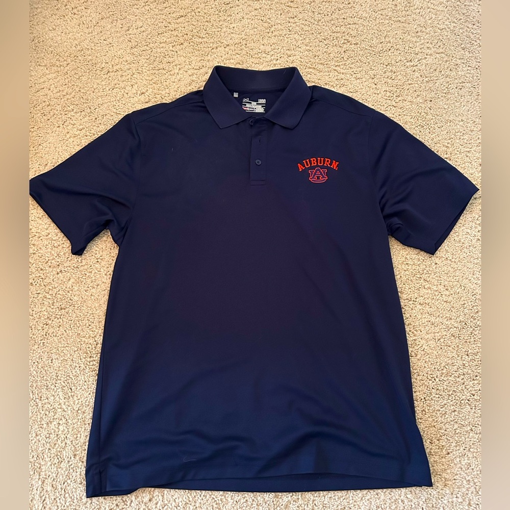 Under Armour navy blue Auburn polo